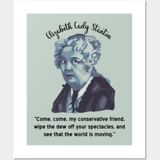 Elizabeth Cady Stanton Portrait and Quote Posters and Art